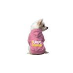 MPZ PETS Kedi ve Köpek Kıyafeti & Elbisesi Pembe Hoodie I Love Human Mavi L