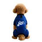 MPZ PETS Kedi ve Köpek Kıyafeti & Elbisesi Saks Mavi 4 Bacak Tulum Ken XL
