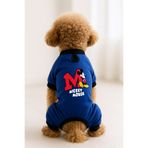MPZ Pets Kedi ve Köpek Kıyafeti & Elbisesi - Saks Mavi 4 Bacak Tulum Mickey Mouse
