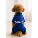 MPZ PETS Kedi ve Köpek Kıyafeti & Elbisesi Saks Mavi 4 Bacak Tulum Security L