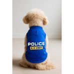 MPZ PETS Kedi ve Köpek Kıyafeti & Elbisesi Saks Mavi Police K 9 Unit Atlet XS