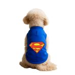 MPZ PETS Kedi ve Köpek Kıyafeti & Elbisesi Saks Mavi Superman Atlet XS