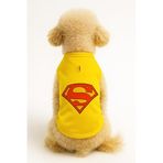 MPZ PETS Kedi ve Köpek Kıyafeti & Elbisesi Sarı Superman Atlet XS