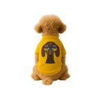MPZ PETS Kedi ve Köpek Kıyafeti & Elbisesi Sarı Sweatshirt Manzara Gözlüklü M
