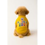 MPZ PETS Kedi ve Köpek Kıyafeti & Elbisesi Sarı Sweatshirt Pawsitive Vibes M
