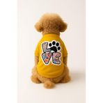 MPZ PETS Kedi ve Köpek Kıyafeti & Elbisesi Sarı Sweatshirt Renkli Love XS