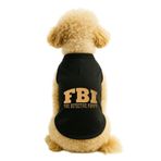MPZ PETS Kedi ve Köpek Kıyafeti & Elbisesi Siyah FBI Atlet 6XL