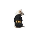 MPZ PETS Kedi ve Köpek Kıyafeti & Elbisesi Siyah Hoodie FBI XS