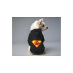 MPZ PETS Kedi ve Köpek Kıyafeti & Elbisesi Siyah Hoodie Super Paw L