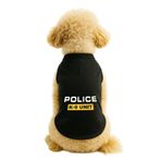 MPZ PETS Kedi ve Köpek Kıyafeti & Elbisesi Siyah Police K 9 Unit Atlet XL