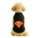 MPZ PETS Kedi ve Köpek Kıyafeti & Elbisesi Siyah Superman Atlet 6XL