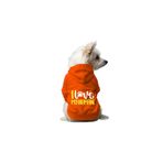 MPZ PETS Kedi ve Köpek Kıyafeti & Elbisesi Turuncu Hoodie I Love My Human L