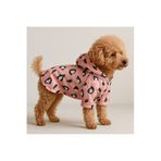 MPZ PETS Kedi ve Köpek Kıyafeti & Elbisesi Yağmurluğu Açık Pembe Leopar Baskılı Fileli Yağmurluk XS