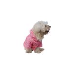 MPZ PETS Kedi ve Köpek Kıyafeti & Elbisesi Yağmurluğu Pembe Kalp Baskılı Fileli Yağmurluk L