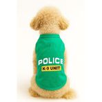MPZ PETS Kedi ve Köpek Kıyafeti & Elbisesi Yeşil Police K 9 Unit Atlet S