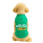 MPZ PETS Kedi ve Köpek Kıyafeti & Elbisesi Yeşil Police K 9 Unit Atlet XS