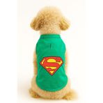 MPZ PETS Kedi ve Köpek Kıyafeti & Elbisesi Yeşil Superman Atlet 4XL