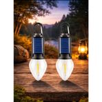 MR 2’li Set Güneş Enerjili LED Kamp Lambası – USB Şarjlı, Taşınabilir Askılı 3 Mod Bahçe Aydınlatma Led Işık