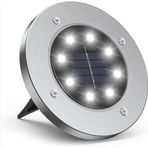 MR 8 Ledli Solar Güneş Enerjili Beyaz Işık Su Geçirmez Bahçe Dekor Aydınlatma Lambası bahçe lambaları, paslanmaz çelik, solar lambalar, su geçirmez, dış mekan, bahçe, teras, çim, avlu, yürüme yolu (1)