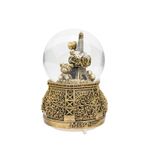 MR Ayıcıklı Eyfel Kulesi Işıklı Müzikli Kar Taneli Orta Boy Kar Küresi (GOLD)