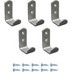 Mr.Bracket 5 Ad. Çelik Portmanto Askısı 30MM Gümüş - Vestiyer Metal Duvar Elbise Askılığı Eşya Mobilya Askısı