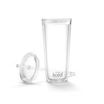 Mr. Coffee Buzlu Kahve Bardağı, 22 oz., Kapaklı ve Pipetli, Şeffaf