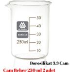 Mr. Crowley 250 ml Cam Beher 2 Adet Şeffaf Kısa Form Isıya Dayanıklı Ölçüler 15x15x15 - 250 ml 2 adet