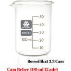 Mr. Crowley Cam Beher 100 ml 12 adet Kısa Form Isıya Dayanıklı