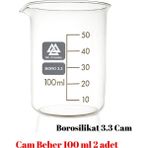 Mr. Crowley Cam Beher 100 ml 2 adet Kısa Form Isıya Dayanıklı