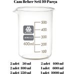 Mr. Crowley Cam Beher 10'lu Set 2 Adet 50 Ml, 2 Adet 100, 2 Adet 250, 2 Adet 400, 1 Adet 600 Ve 1 Adet 1000 ml - Set 1