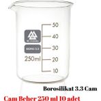 Mr. Crowley Cam Beher 250 ml 10 adet Kısa Form Isıya Dayanıklı