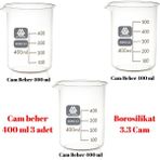 Mr. Crowley Cam Beher 400 ml 3 adet Kısa Form Isıya Dayanıklı - 400ml 3 adet