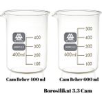 Mr. Crowley Cam Beher 400 ml ve 600 ml Kısa Form Isıya Dayanıklı - Set 3