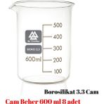 Mr. Crowley Cam Beher 600 ml 8 adet Kısa Form Isıya Dayanıklı