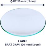 Mr. Crowley Saat Camı 5 Adet 80 mm (8 Cm) Veya 120 mm (12 Cm) Beher Kapağı Laboratuvar Kullanımı Için - 120mm 5 adet