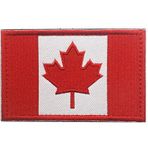 Mr.Fashion Kuzey Amerika Bayrağı Nakış Yaması - 8 x 5 cm Ceketler, Yelekler ve Sırt Çantaları için Taktik Karabina Toka Rozet (Kanada - 1)