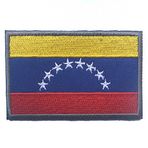 Mr.Fashion Kuzey Amerika Bayrağı Nakış Yaması - 8 x 5 cm Ceketler, Yelekler ve Sırt Çantaları için Taktik Karabina Toka Rozeti (Venezuela)