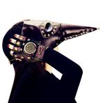 Mr.Fashion Steampunk temalı parti maskesi: Plague Beak Ball Mask başlığı, Cadılar Bayramı ve Paskalya için benzersiz parti başlığı. (HG095)