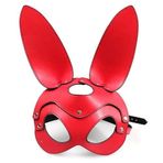 Mr.Fashion Venedik maskeli balo maskesi karnaval karnaval parti oyuncak sevimli tavşan kulakları cosplay maskesi Cosplay tavşan kız maskesi, Kırmızı, Tek Beden