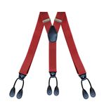 Mr.Fashion Y-şekilli streç 3.5CM yetişkin tulumları siyah deri düğme kayışları ile bir kıyafet için olmazsa olmaz bir aksesuardır, Bordo, One Size
