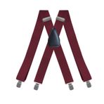 Mr.Fashion Yetişkin erkekler elastik elastik elbise pantolon jartiyer erkekler sling sling şort kargo pantolon kot jartiyer, Şarap Kırmızısı, Tek Beden