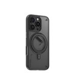 Mr. Gorilla iPhone 15 Pro Max Uyumlu MagSafe Destekli 360° Dönen Metal Standlı Mat Kılıf, Siyah