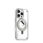 Mr. Gorilla iPhone 16 Pro Max Uyumlu MagSafe Destekli 360° Dönen Metal Standlı Mat Kılıf, Gri