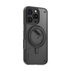 Mr. Gorilla iPhone 16 Pro Max Uyumlu MagSafe Destekli 360° Dönen Metal Standlı Mat Kılıf, Siyah