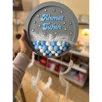 Mr Home Isimli Bubble Bebek Kapı Süsü-Erkek Bebek Ahşap Kapı Süsü Hastane-Çocuk Odası Dekorasyonu