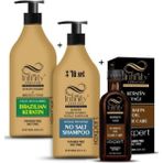 Mr İnfinity Infinity Professional Saç Düzleştirici Keratin Bakımı + Tuzsuz Şampuan + Keratin Yağı