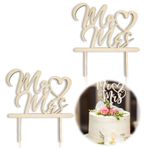 Mr.Mis pasta süsü, 2'li paket pasta süsü, düğün pastası dekorasyonu, ahşap Mr. Mis. Dekorasyon, düğün, nişan yıl dönümü, doğum günü kutlaması için uygundur