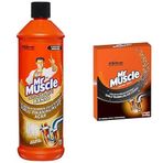 Mr Muscle Banyo Tüm Boru Tipleri için Jel Lavabo Açıcı 1000 mL ve Mr Muscle Yağları ve Kirleri Eriten Lavabo Açıcı Granül (2 x 50 g)