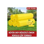 MR.NEJAT LİMON KOKULU 65X70 BÜZGÜLÜ BÜYÜK BOY ÇÖP TORBASI