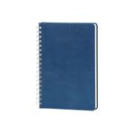 Mr.Notebook Kişiye Özel İsim Yazılı Lacivert Termo Deri Defter - Spiralli Kareli Büyük Boy Ajanda (17x24cm)